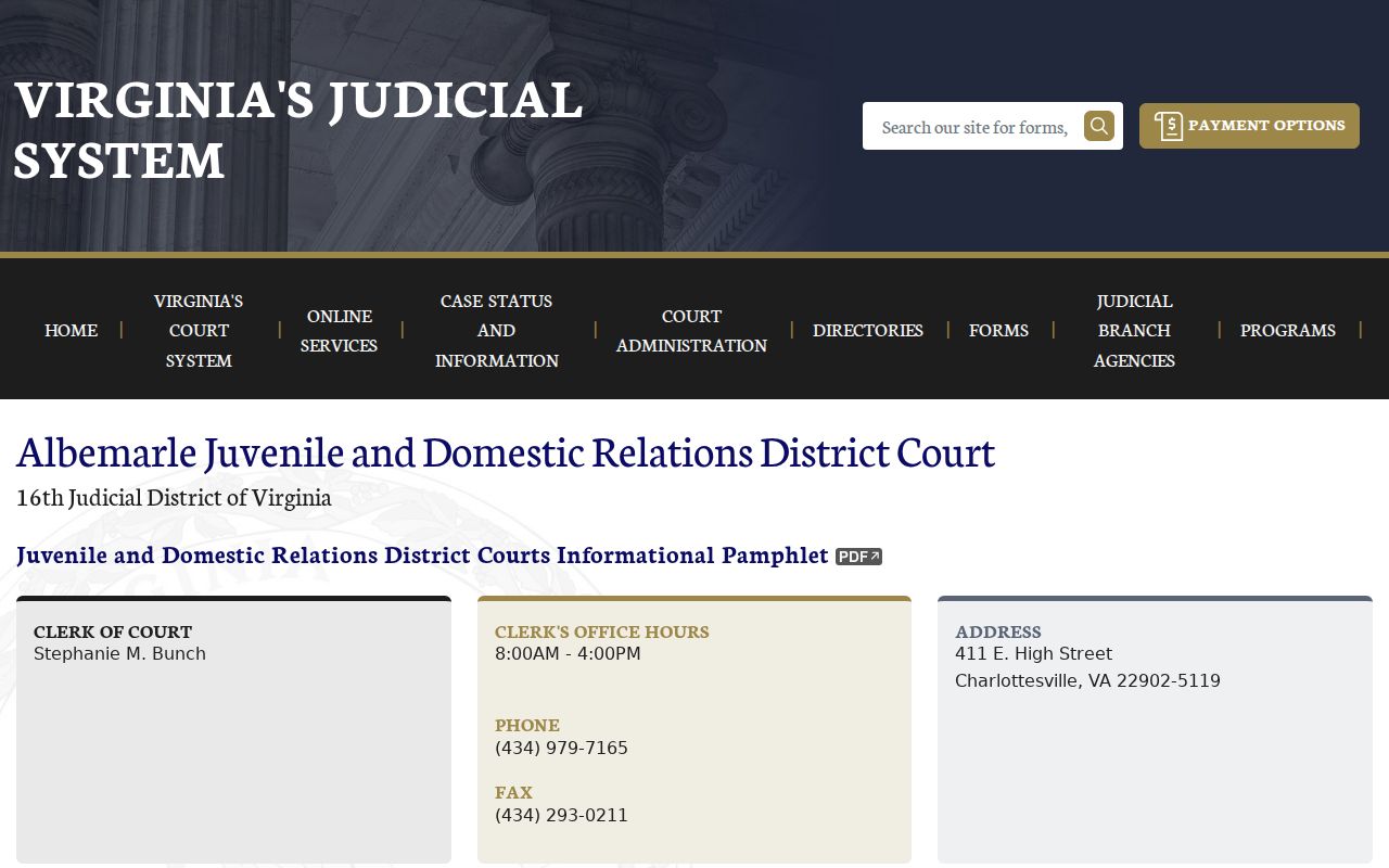 Albemarle County juvenile criminal court access boundary
